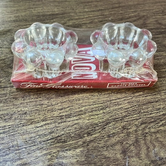 Anchor Hocking Nova Vintage Fine Glassware Tri-Size Candle Holders Original Box - Picture 5 of 13